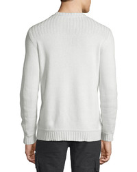 Belstaff Margate Woolcashmere Blend Crewneck Sweater Natural White