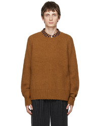 Bed J.W. Ford Tan Wool Alpaca Crewneck Sweater
