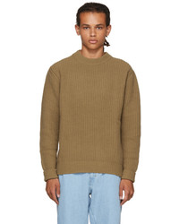 Tudes Brown Echo Crewneck Sweater