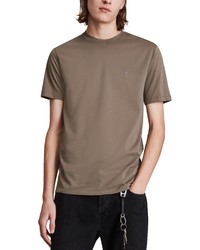 AllSaints Brace Tonic Slim Fit Crewneck T Shirt In Peppered Brown At Nordstrom