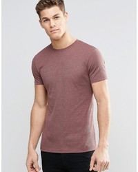 Asos Brand Extreme Muscle T Shirt In Rib In Marron Marl