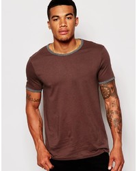 Asos Brand T Shirt With Contrast Ringer Neck