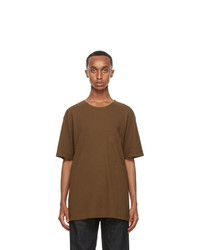 Lemaire Brown Crepe Jersey T Shirt