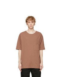 Lemaire Brown Crepe Jersey T Shirt