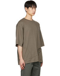Undercoverism Brown Paneled T Shirt