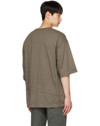 Undercoverism Brown Paneled T Shirt