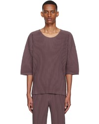 Homme Plissé Issey Miyake Brown Polyester T Shirt