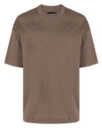 Emporio Armani Embossed Logo Cotton T Shirt