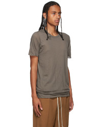 Rick Owens Grey Basic Short Sleeve T Shirt