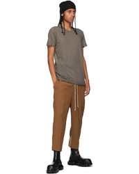 Rick Owens Grey Basic Short Sleeve T Shirt