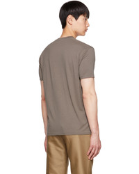 Tom Ford Khaki Embroidered T Shirt