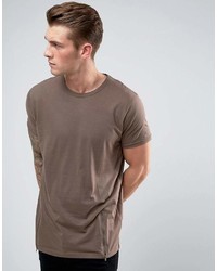 Brave Soul Longline T Shirt With Side Zips