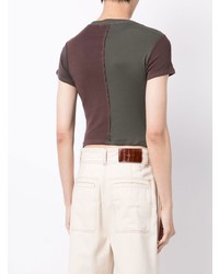 Eckhaus Latta Panelled Design Cotton T Shirt