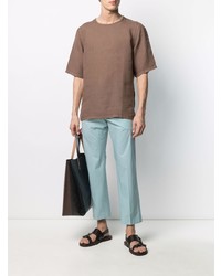 Costumein Round Neck Linen T Shirt