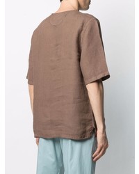 Costumein Round Neck Linen T Shirt