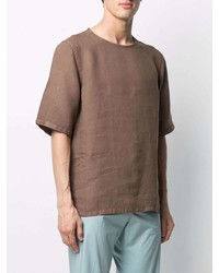 Costumein Round Neck Linen T Shirt