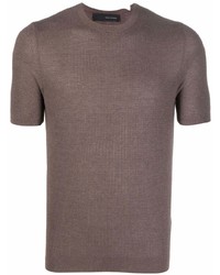 Tagliatore Short Sleeved Ribbed T Shirt