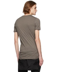 Rick Owens Taupe Double Short Sleeve T Shirt