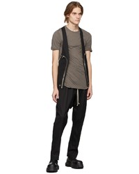 Rick Owens Taupe Double Short Sleeve T Shirt