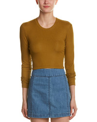 Torn By Ronny Kobo Ribbed Crop Top