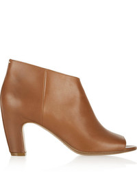 Brown Cutout Ankle Boots