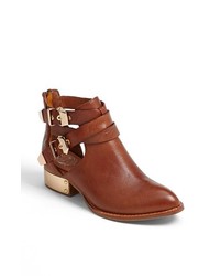 Jeffrey Campbell Everly Bootie Brown Gold 65 M