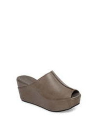 Brown Cutout Leather Mules