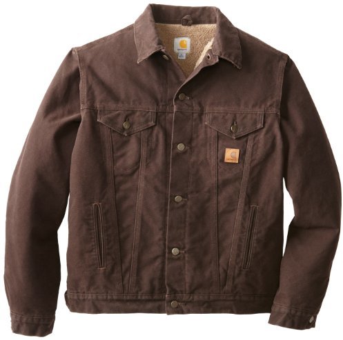 brown denim sherpa jacket