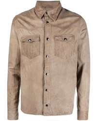Giorgio Brato Leather Western Shirt