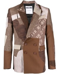 Moschino Double Breasted Patchwork Blazer