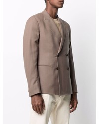 Z Zegna Notched Lapel Double Breasted Blazer