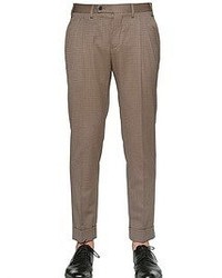 18cm Wool Blend Jacquard Trousers