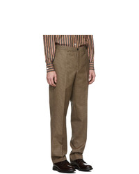 Cobra S.C. Brown And Black Wool Houndstooth Classic Trousers