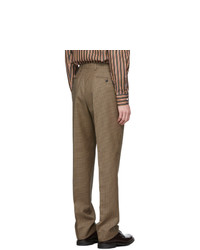 Cobra S.C. Brown And Black Wool Houndstooth Classic Trousers