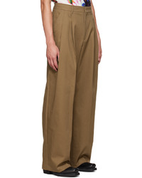 System Brown Wide Leg Trousers