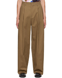 System Brown Wide Leg Trousers