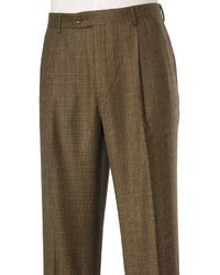 Jos. A. Bank Executive Patterned Wool Milled Trousers Pleated Front