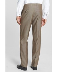 Ted Baker London Cook Flat Front Wool Cotton Trousers