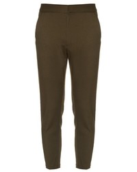 Alexander McQueen Zip Detail Cropped Chino Trousers