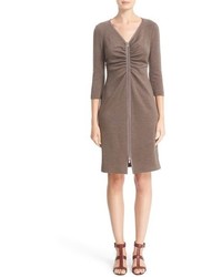 Lafayette 148 New York Ruched Front Zip Dress