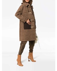 Rejina Pyo Check Print Hooded Wool Duffle Coat