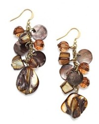 Style&co. Earrings Brown Shell Cluster Earrings