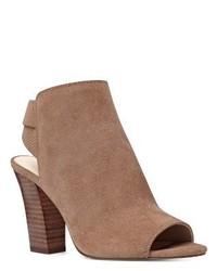 Brown Elastic Ankle Boots