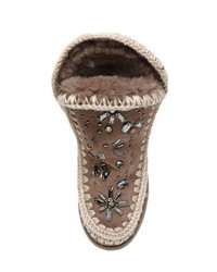 Mou 70mm Eskimo Embellished Shearling Boots