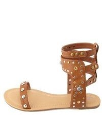 Charlotte Russe Studded Ankle Cuff Gladiator Sandals