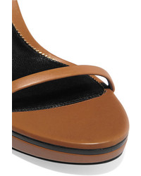 Tom Ford Embellished Leather Sandals Tan