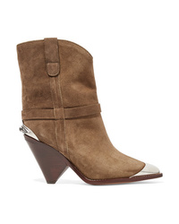 Isabel Marant Lamsy Embellished Suede Ankle Boots