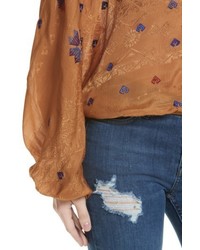 Free People Music In Time Embroidered Top