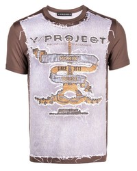 Y/Project Contrasting Detail Short Sleeve T Shirt