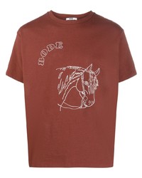 Bode Embroidered Logo Cotton T Shirt